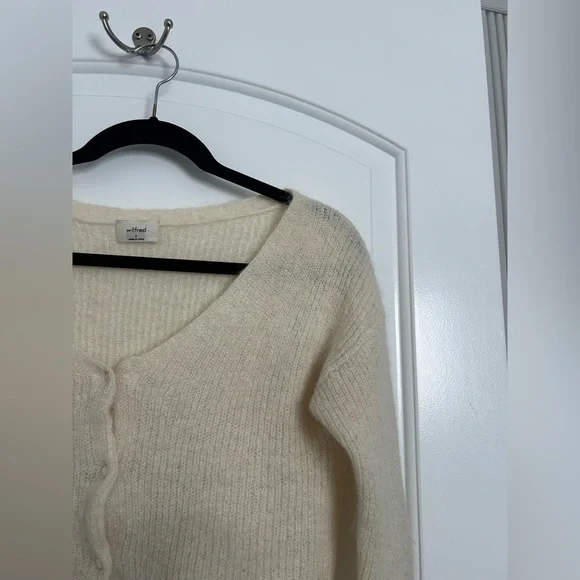 Aritzia Wilfred Mohair Alpaca Blend Cozy Cream Women's Sweater size small - Picture 4 of 11